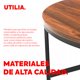 thumbnail image 4 of UTILIA Juego de 2 Mesas Auxiliares para Cafe - Mesas Redondas para Sala de Estar, Set de Mesa de Centro para Sala, Diseño Industrial Minimalista, Decoración Moderna, Madera y Ace, 4 of 9