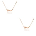 thumbnail image 4 of sweethay Letra inglesa Constelaciones Tema Amistad Collar Ins Encanto creativo Chic Exquisito Colgante Oro rosa Piscis Piscis 2Conjunto, 4 of 6