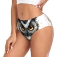 thumbnail image 2 of Balery Whimsical Owl On Branch Ropa Interior de Algodón para Mujer con Dibujo – Braguitas Cómodas y Elásticas, Estilo Clásico-XX-Large, 2 of 6