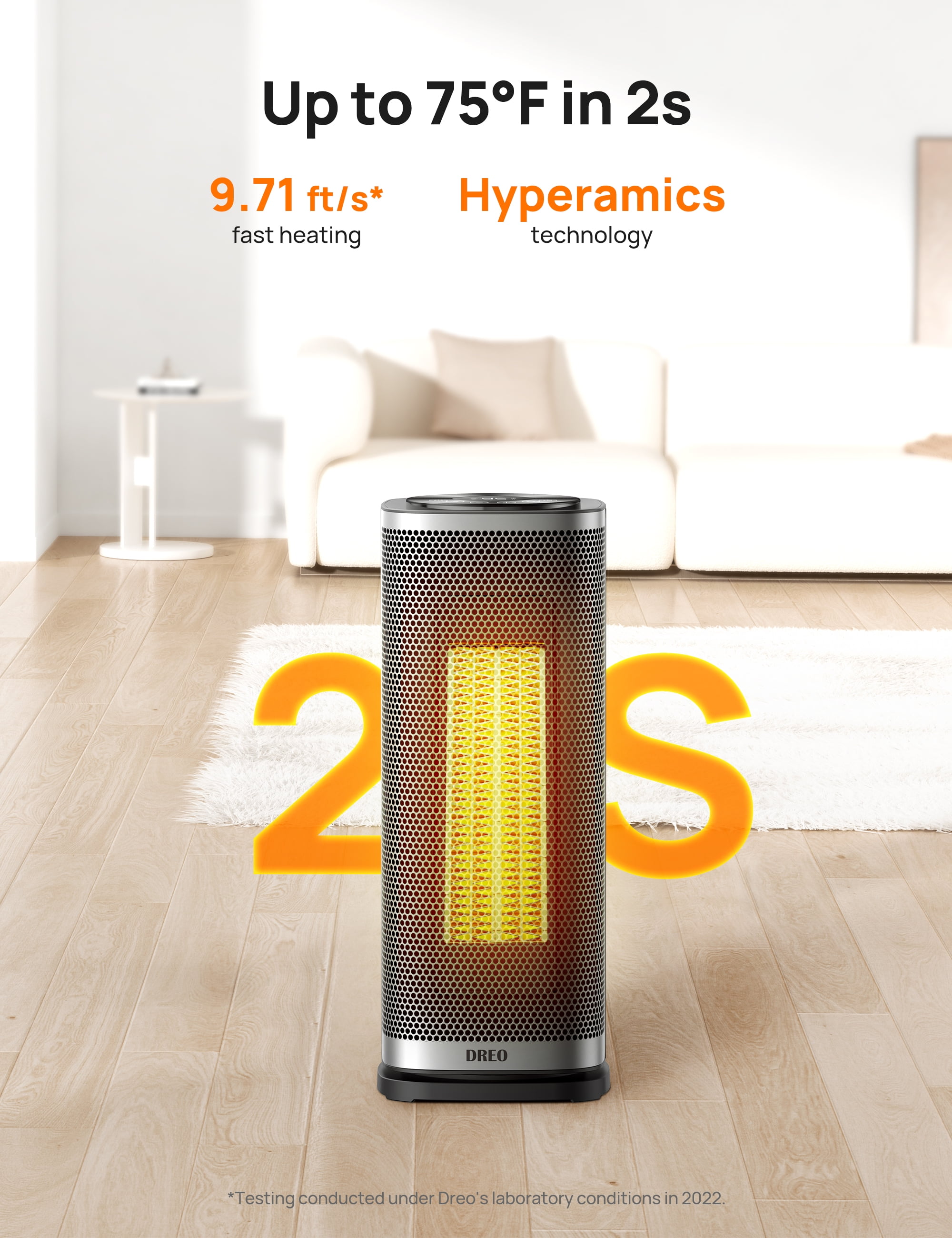 Dreo Space Heater, 70° Oscillating Ceramic Heater, 1500W