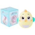 thumbnail image 1 of Turquoise Musical Wobble Bird Tumbler - Battery-Free Mechanical Rattling Toy with Moving Eyes, Soft Safe Material for 0-3 Years, 11cm Early Development Toy Enhancing Coordination & Motor Skills,, 1 of 5