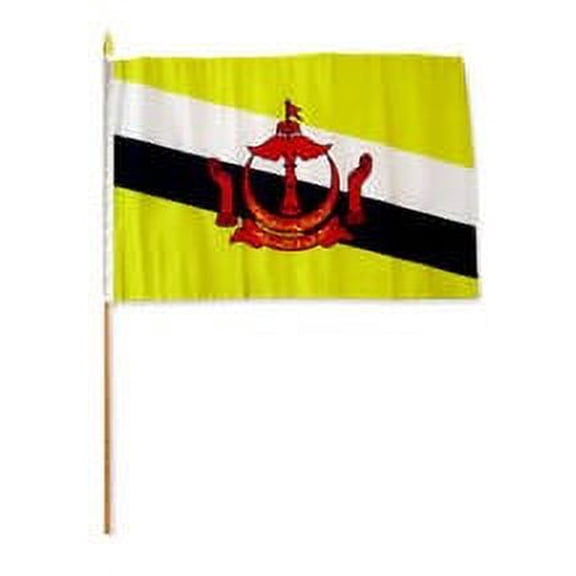 Brunei 12" x 18" Mounted Flag