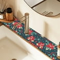 thumbnail image 2 of Yayeee Faucet Mat for Kitchen Sink 14.7" Diatomite Long Splash Guard Pad, Christmas Themed Leaves, 2 of 7