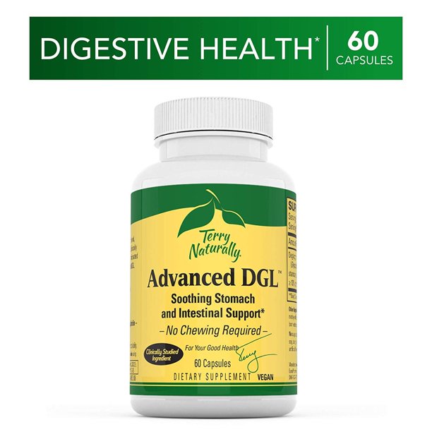 Terry Naturally Advanced DGL 75 mg Licorice, 3.5 Glabridin 60