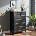 thumbnail image 2 of Tcbosik Dresser for Bedroom with 6 Drawers, Chest of Drawers, Storage Organizer for Living Room, Easy Assembly, Black, 2 of 9
