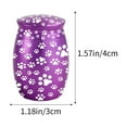 thumbnail image 3 of 3 Packs Metal Pet Urn Engraved Dog Paw Memorial Urn for Ashes Small Pet Cremation Urn Funeral Keepsake Aluminum Alloy Pet Urn with Velvet Bag for Cats Dogs, 3 of 6