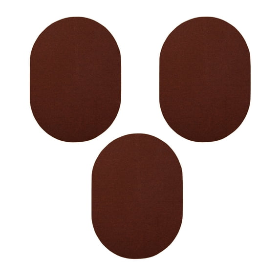 Furnish My Place Modern Indoor/Outdoor Commercial Solid Rust Rug, Modern Area Rug, Baby Nursery Mat, Pet-Friendly Carpet for Living Room, Playroom, Made in USA, 2' x 3' Oval - Set of 3