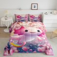 thumbnail image 2 of Erosebridal Cartoon Axolotl Comforter Sets, Bedroom Decor, Breathable 2-Piece, 2 of 6