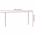 thumbnail image 4 of vidaXL Awning Post Set White 600x245 cm Iron, 4 of 4