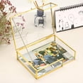 thumbnail image 3 of Caja organizadora vintage de cristal dorado Hipiwe, 3 of 9