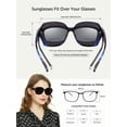 thumbnail image 5 of TINHAO Oversized Square Fit Over Glasses Sunglasses for Women with Hard Case, Trendy Polarized UV400 Wear Over Prescription Glasses Stylish Fashion Ladies, 5 of 8