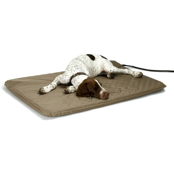 helling balans Morse code K&H Lectro-Soft Outdoor Heated Pet Dog Bed, Tan - Walmart.com