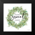 thumbnail image 2 of Jacobs, Cindy 20x20 Black Modern Framed Museum Art Print Titled - Home Sweet Home Wreath I, 2 of 5