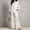 White, variant on Morttic Women's Contrast Collar 3/4 Sleeve Pencil Dress – Slim Bodycon Midi Dress, Elegant Office Business Outfit Dark Blue,S
