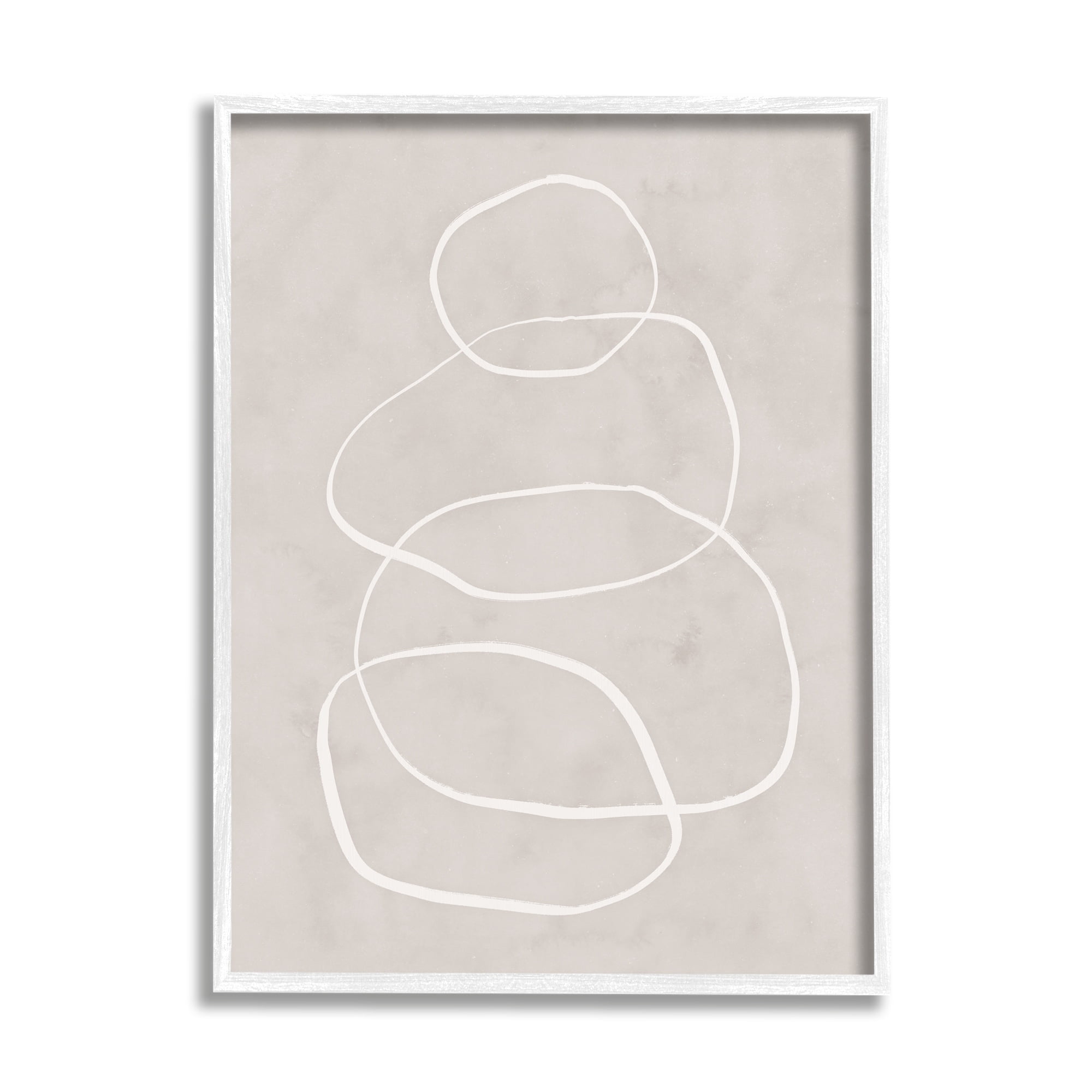 Stupell Industries Rock Balance Line Drawing Vintage Background,16 x 20, Design by Nina Blue