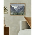 thumbnail image 5 of Drsoum Vintage Landscape Framed Canvas Wall Art Retro Village Prints Modern Kitchen Bathroom Office Decor 8x10in Natural Framed, 5 of 6