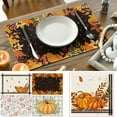 thumbnail image 5 of sruoe Halloween Placemats, Table Place Mats, Dining Mats, Heat Resistant Mats, Portable Washable Non-Slip Linen Place Mats, Pumpkin Ghost Pattern Decor, Mat for Holiday Party Decoration, 5 of 6