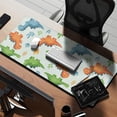thumbnail image 2 of Long Mouse Pads for Desk,LightGreen Cartoon Dinosaurs Leaves Desk Mats on Top Of Desks, Desk Mouse Pad Extra Large with 3mm Non-Slip Base and Stitched Edge for Gaming,Work,Home 35.4"x15.7", 2 of 5
