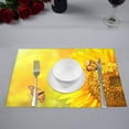 thumbnail image 2 of MKHERT Beautiful Yellow Sunflower with Butterfly Placemats Table Mats for Dining Room Kitchen Table Decoration 12x18 inch,Set of 4, 2 of 4