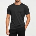 thumbnail image 6 of LIaqionyy Workout Shirt for Mens Casual Loose Short Sleeve Summer Solid Color Comfortable Lightweight Tops, 6 of 7