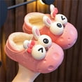 thumbnail image 4 of Otqutp Waterproof Plush Slippers for Kids, Boys Girls Plus Velvet Winter Warm Cartoon Animal Slippers Cute Fuzzy Cozy Shoes, 4 of 5