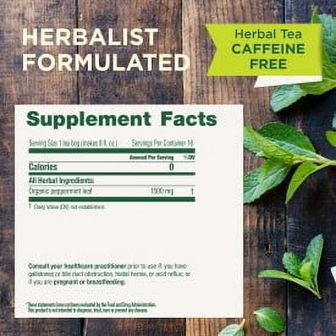 (4 pack) Traditional Medicinals Organic Peppermint Herbal Tea Bags, 16 Count