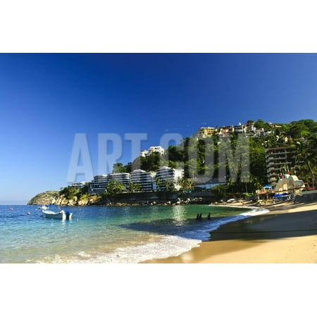 View on Pacific Coast of Mexico Resort Town of Mismaloya near Puerto Vallarta Print Wall Art By