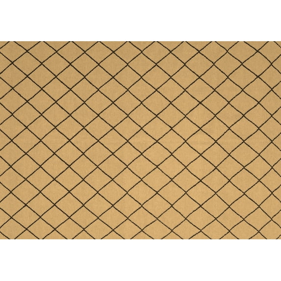Ahgly Company Indoor Rectangle Abstract Brown Contemporary Area Rugs, 8' x 12'
