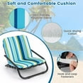 thumbnail image 5 of Harmijoy 2 Pack Low Folding Beach Chairs for Adults, Lightweight and Portable Camping Chairs with Cushion, Quick-Drying Cotton and Aluminum, 5 of 8