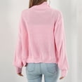 thumbnail image 6 of Dealovy Womens Zipper Front Cardigan Long Sleeve Oversized Sweater Knitted Cardigans Jacket, 6 of 6