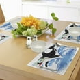 thumbnail image 4 of Ambesonne Funny Place Mats Set of 4, Whale with Sunglasses, Standard Size, Black Blue, 4 of 6