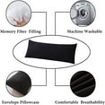 thumbnail image 3 of Yalamila Premium Ultra Soft Body Pillow with Removable Pillowcase for Adults, Comfortable Long Bed Pillow, 20x54in, Black, 3 of 7