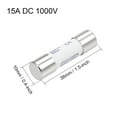 thumbnail image 2 of Fusible de cartucho automotriz 15A DC 1000V 10x38mm de acción rápida reemplazo para estéreo de automóvil, alarma, amplificador cerámico 2 piezas, 2 of 5