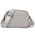 thumbnail image 2 of Bolso Bandolera Cuero Genuino para Mujer Hombro Fin Semana (gris), 2 of 9
