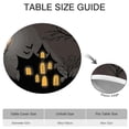 thumbnail image 6 of Round Halloween Tablecloth with Elastic Border for 52 Inch Table - Pumpkin themed Washable Fabric Kitchen Party Supplies, 6 of 6