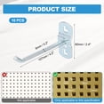 thumbnail image 2 of Uxcell 10 Pack Square Pegboard Hooks, 4.2 Inch Supermarket Shelf Rack Hook Metal Heavy Duty Exhibition Display Accessories for Tool Hanging Wall Organizer, Silver, 2 of 6
