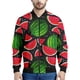 thumbnail image 4 of Chaqueta de bombardero con cremallera de primavera y otoño con estampado de frutas tropicales, moda Harajuku, chaqueta de vuelo de manga larga con estampado 3D de sandía, 4 of 4