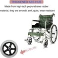 thumbnail image 2 of 7 Inch Front Caster,2pcs Wheelchair Replacement Wheels,Non-Slip Solid Tire,170mm Gray in BlackGray, 2 of 5