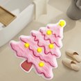 thumbnail image 4 of asddcavvf Christmas Tree Carpet Cute Christmas Bathroom Mat Non Carpet Welcome Floor Mat Christmas Indoor and Outdoor Carpet Bathroom Knitted Throw Blanket Fall Color Blanket Fuzzy Living Room Rug, 4 of 8