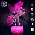 thumbnail image 2 of YSITIAN Unicorn Gifts for Girls Toys 16 Colors 3D Illusion Table Lamp Remote Control Night Light for Kids Sleep YT-7557, 2 of 7