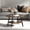 Walnut, variant on Manora 2-Tier Oval Coffee Table with Storage Shelf for Living Room Bedroom, Red Oak Wood Grain and Black Metal