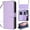 Purple, variant on Wallet Case for iPhone 17 Pro Max, PU Leather TPU Protective Rugged Cover with Credit Card Slots Cash Slot Zipper Pocket Magnetic Closure Kickstand Wrist Strap & Adjustable Shoulder Strap, Black