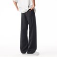 thumbnail image 5 of IhhxPro Men's Casual Pants Oversized Jogger with Pockets Elastic Waist Relaxed Fit Drawstring Trousers Cotton Streetwear for Daily Wear Spring M-4XL, 5 of 7