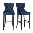 thumbnail image 6 of Westin Outdoor 29" Tufted Velvet Counter Stool (Set of 2), Black/Velvet Navy Blue, 6 of 6