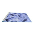 thumbnail image 2 of Ahgly Company Machine Washable Indoor Rectangle Abstract Blue Modern Area Rugs, 2' x 5', 2 of 4