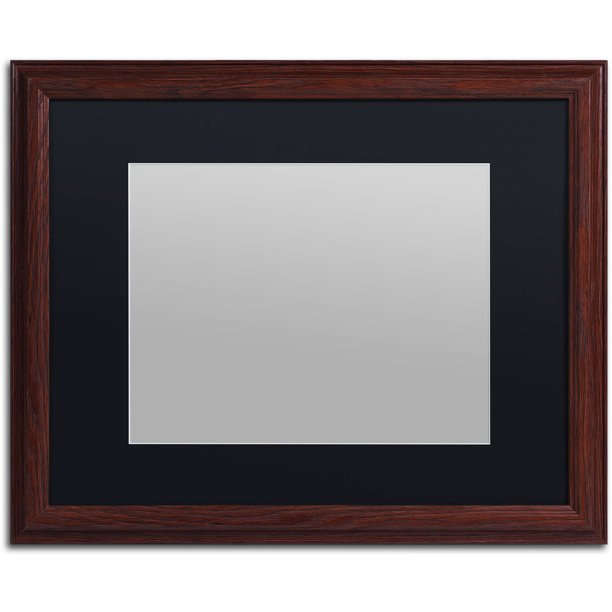 Trademark Fine Art Heavy-Duty 16x20 Wood Picture Frame with 11x14 Black