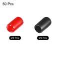 thumbnail image 3 of Unique Bargains 50pcs Rubber End Caps Cover Assortment 1/4 inch Screw Thread Protector for Screw Bolt Black Red, 3 of 5