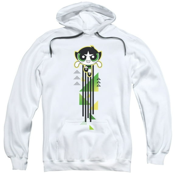 Powerpuff Girls Buttercup Streak Adult Pullover Hoodie Sweatshirt White
