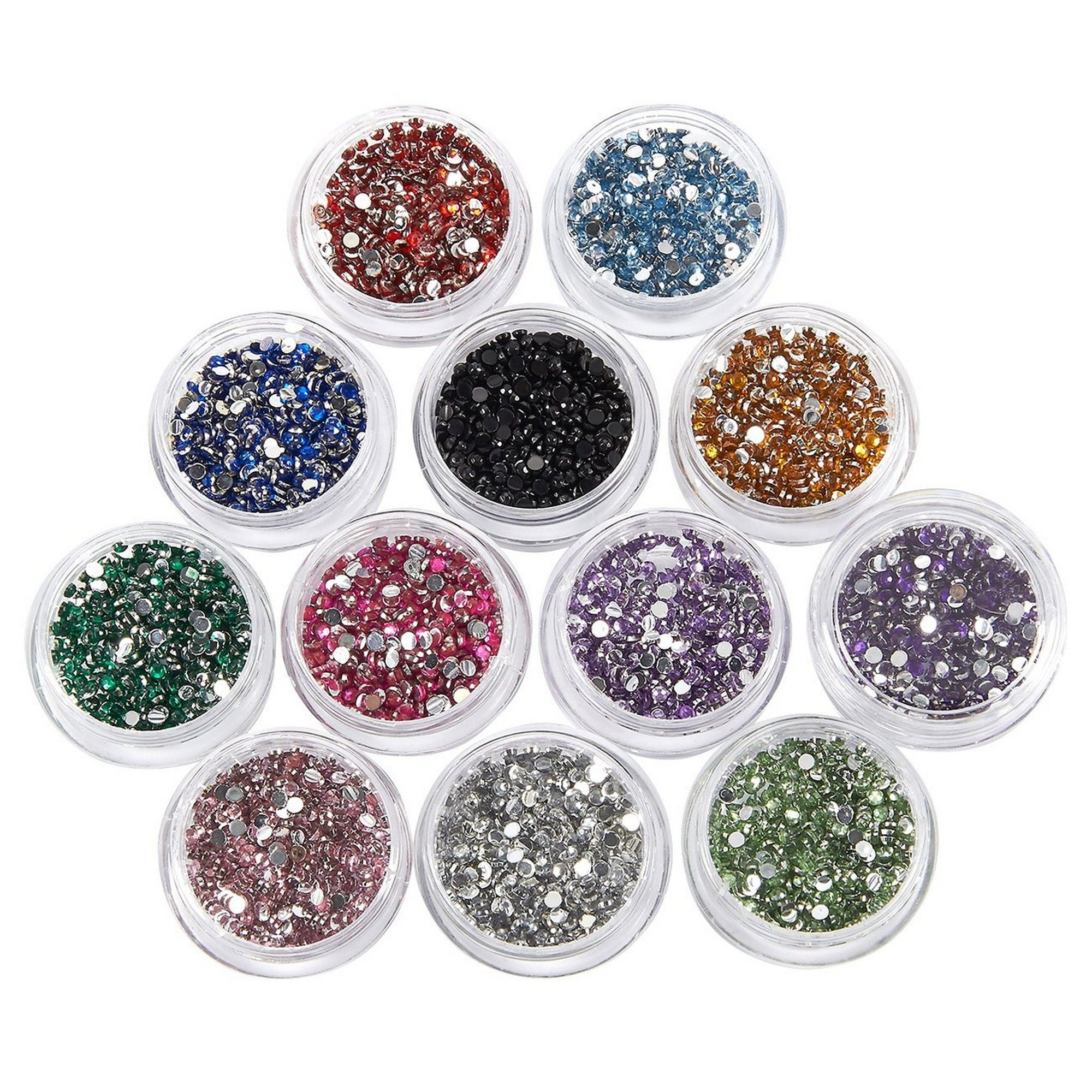 Nail Rhinestone 6000 Piece Nail Crystal Gems, Glitter Nail Jewels, Nail Art Accessories for