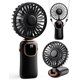 thumbnail image 1 of Ventilador de mano portátil, funciona con batería de 4000 mAh con pantalla LED, de mano/cuello/escritorio, ventilador pequeño personal 3 en 1, ventilador de escritorio plegable de 90° con base, 1 of 10